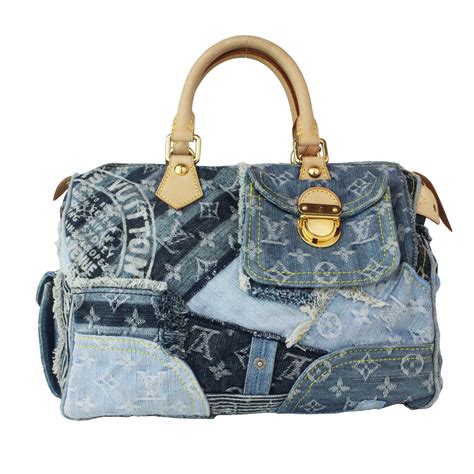 patchwork denim louis vuitton bag